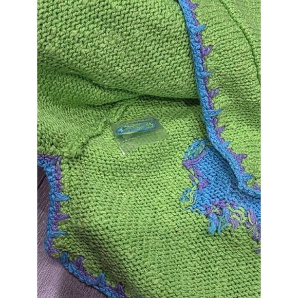 NWT Quacker Factory Embroidered butterfly knit top w/ hood Green Small A004004 - Picture 5 of 10